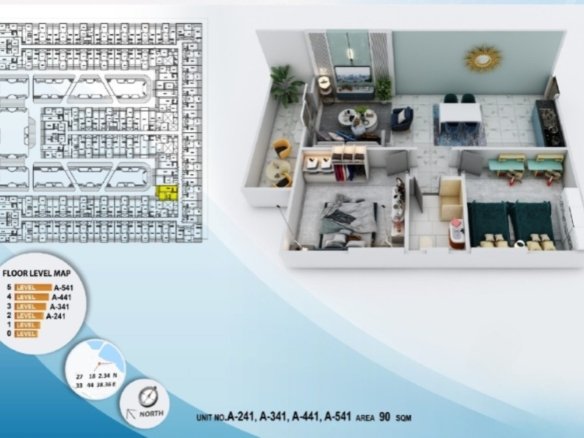 2BR apartment for sale in Blue Crest Residence Hurghada