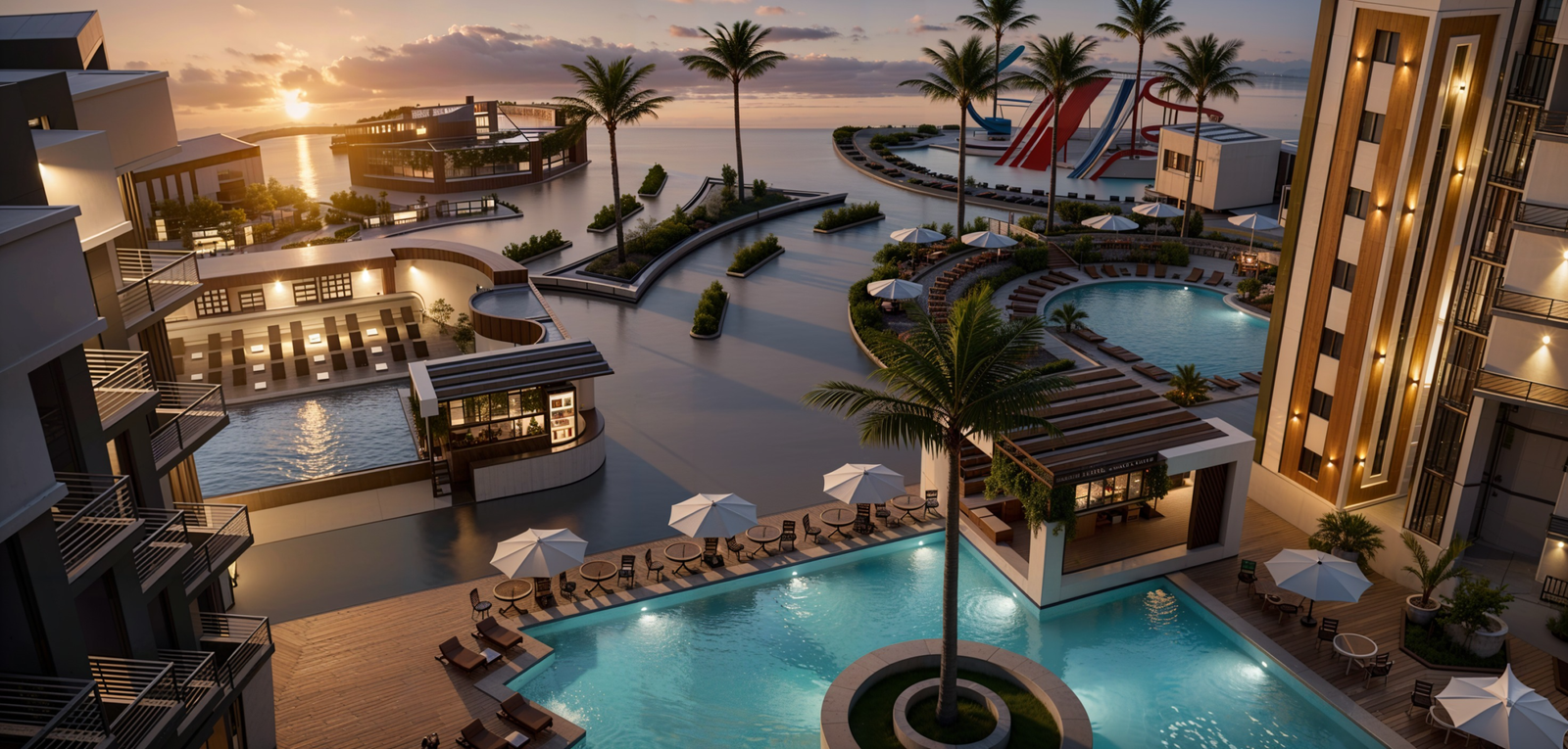 Luxury spa and gym wellness center at Hayat Beach Resort Hurghada luxury resort apartments for sale Hurghada