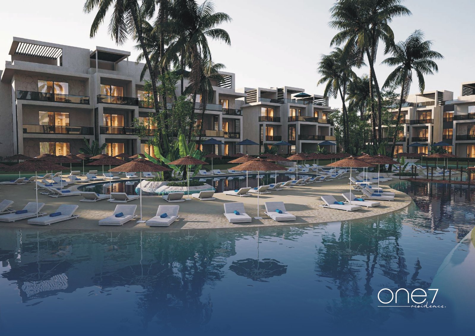 ONE7 Residence Hurghada Gated Entrance 3 Bedroom apartment for sale in ONE7 Residence Hurghada Luxury gated entrance of ONE7 Residence Hurghada German Developer quality gates