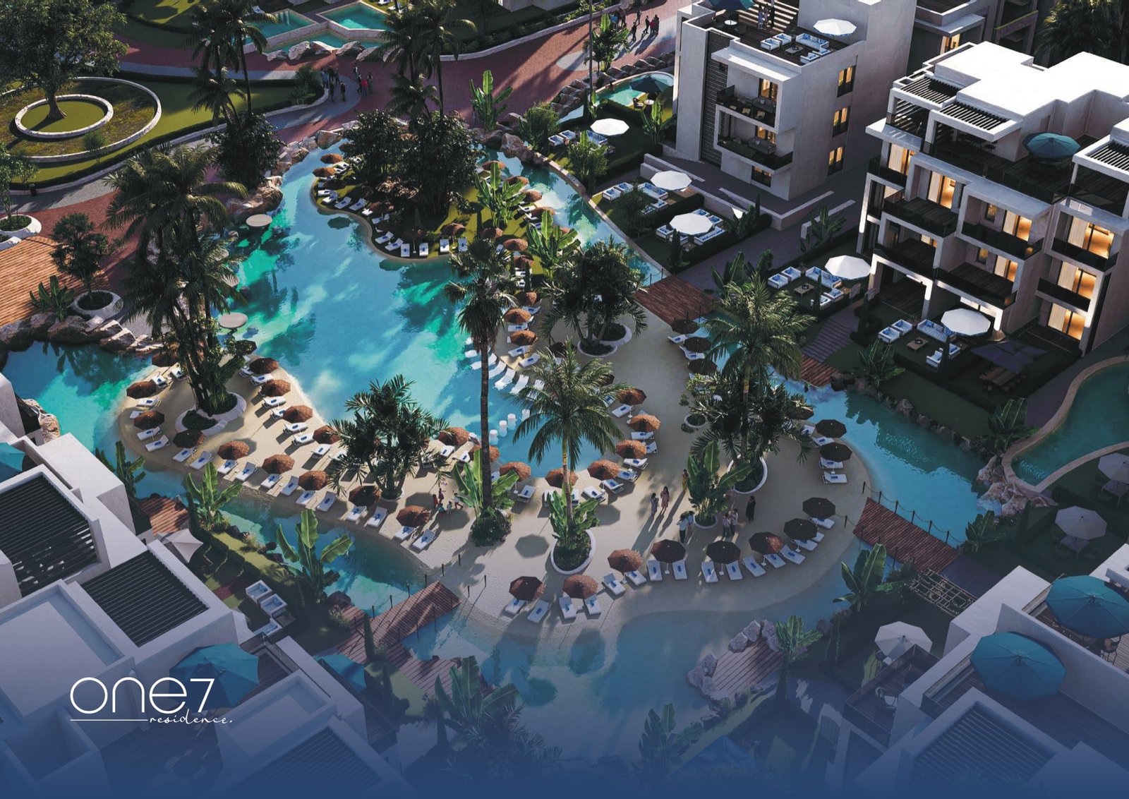ONE7 Residence Hurghada Masterplan Layout Masterplan layout of ONE7 Residence Hurghada new residential projects in Hurghada