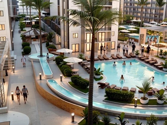 2 Bedroom apartment for sale in Hayat Beach Resort Hurghada Private sandy beach at Hayat Beach Resort Hurghada luxury resort apartments for sale Hurghada