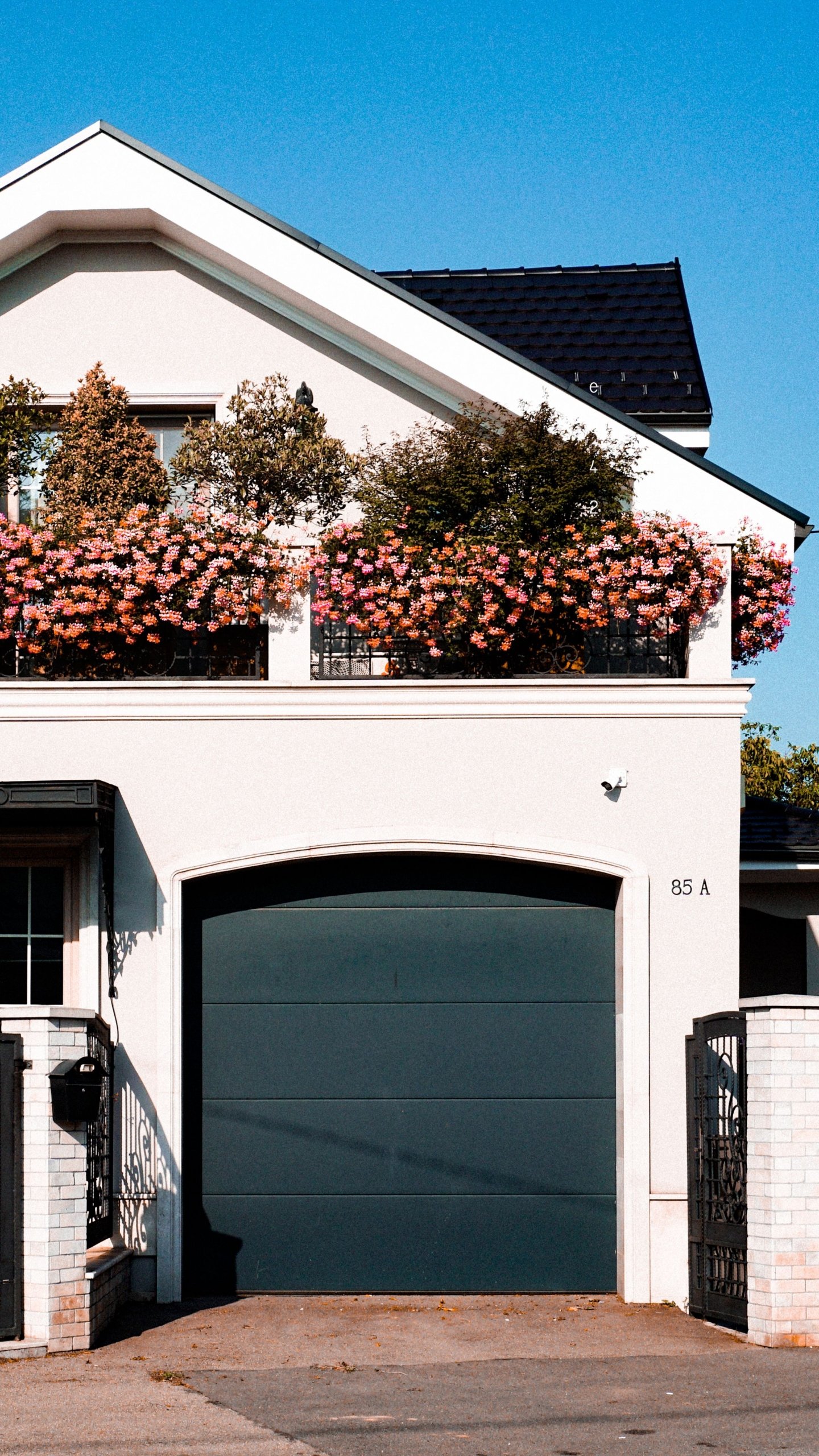 Home price trends showing residential houses and a rising real estate market graph.