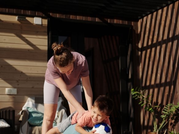 Happy family celebrate moving after they bought a home this year