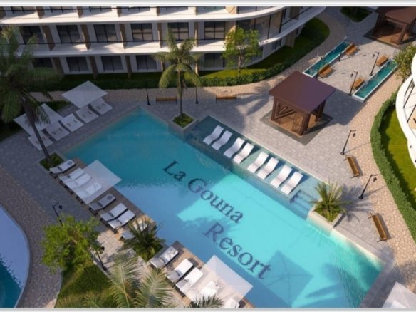Les appartements à La Gouna Resort Hurghada avec vue sur les piscines et les espaces paysagers près d’El Gouna.