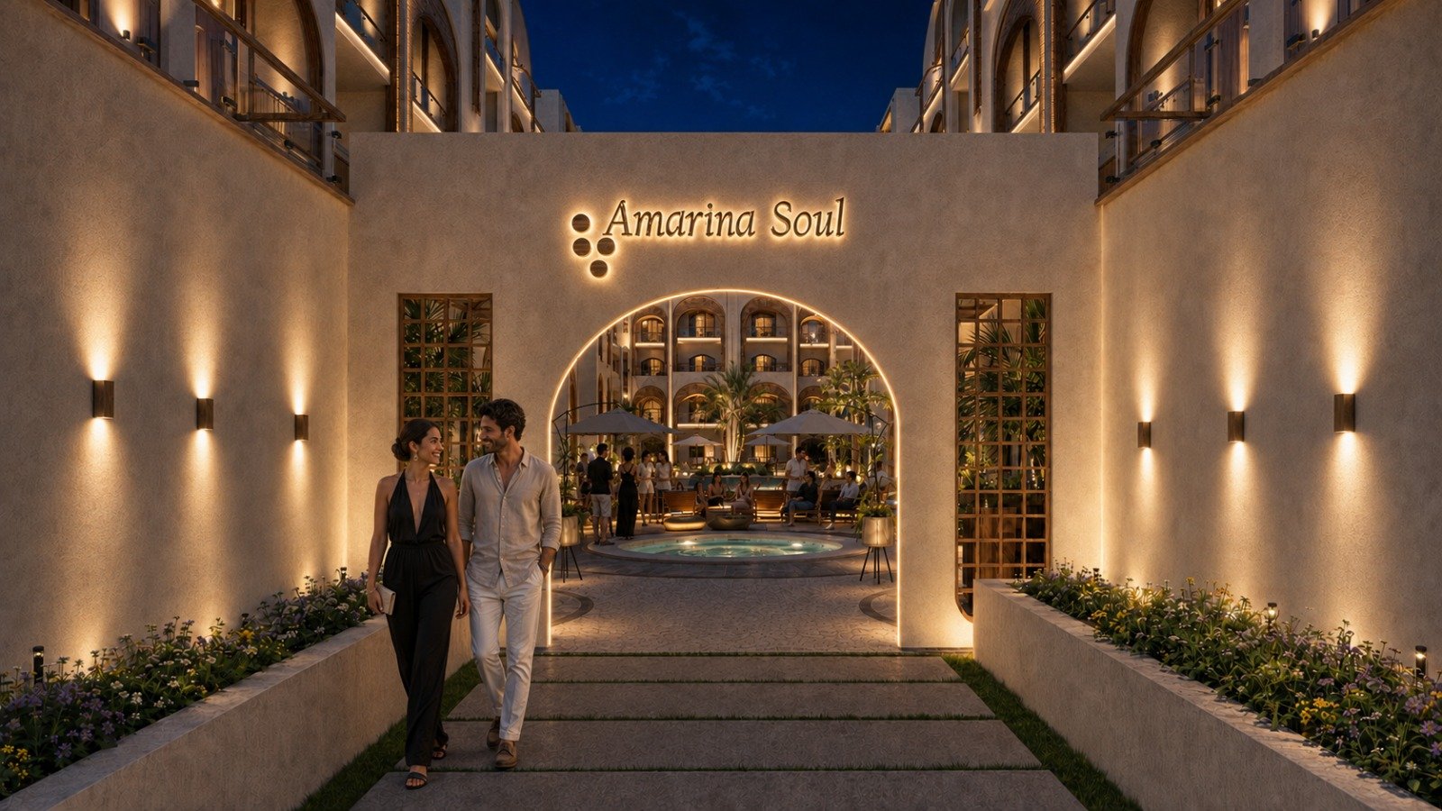 Elevated rooftop leisure zone offering panoramic views at Amarina Soul Magwish Hurghada.