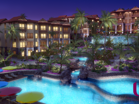 1500 sqm lagoon system fed by cascading waterfalls at U Residences Sahl Hasheesh