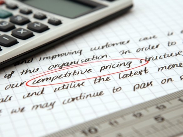 Pricing discussion between a business consultant and a client reviewing service costs and value.