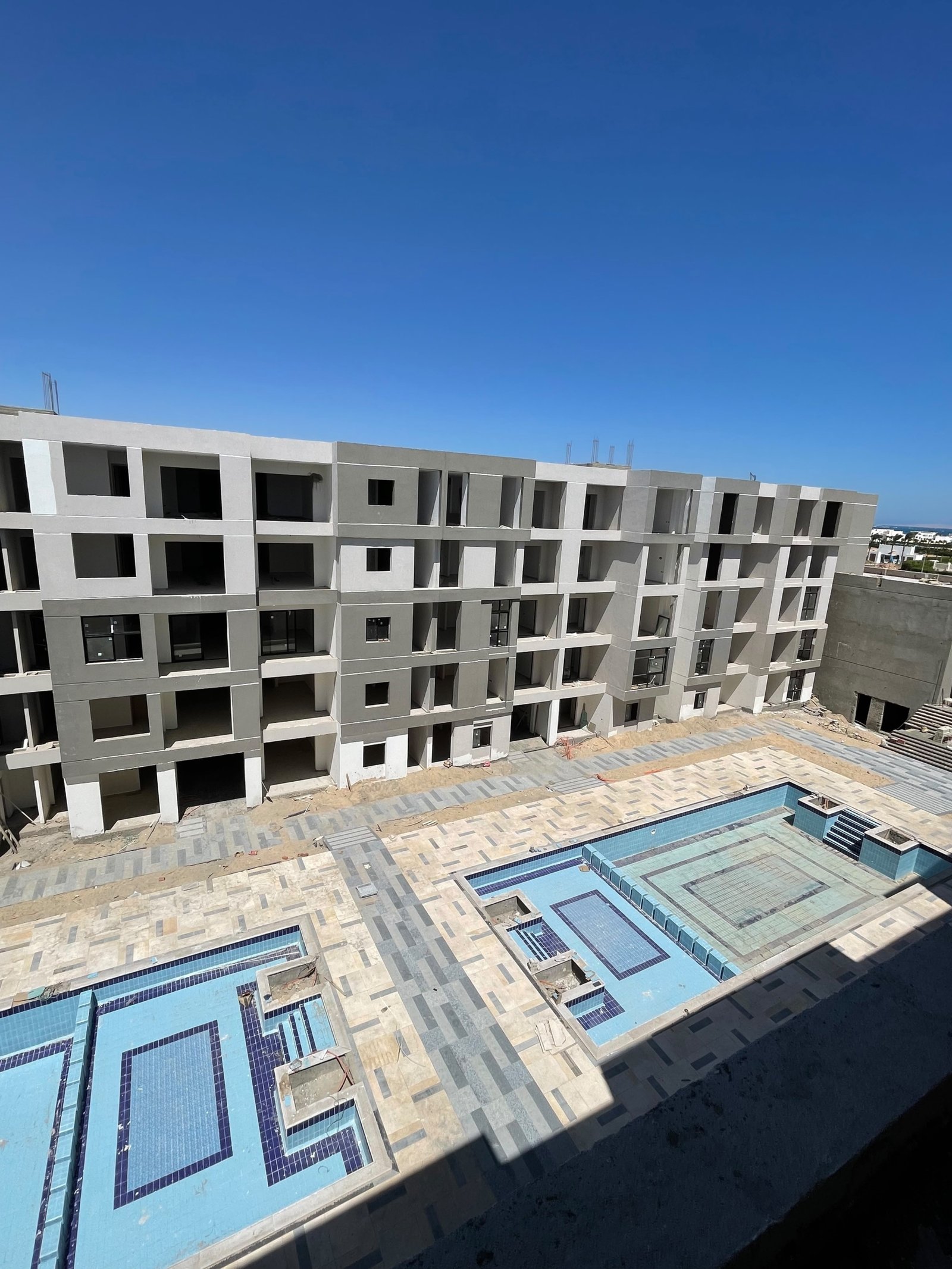 Official floor plan layout showing available studio and apartment configurations with Platinum Resort Hurghada prices.