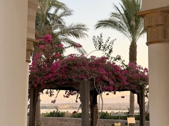 Panoramic beach resort view showing why is Sahl Hasheesh Hurghada worth visiting for luxury travel.