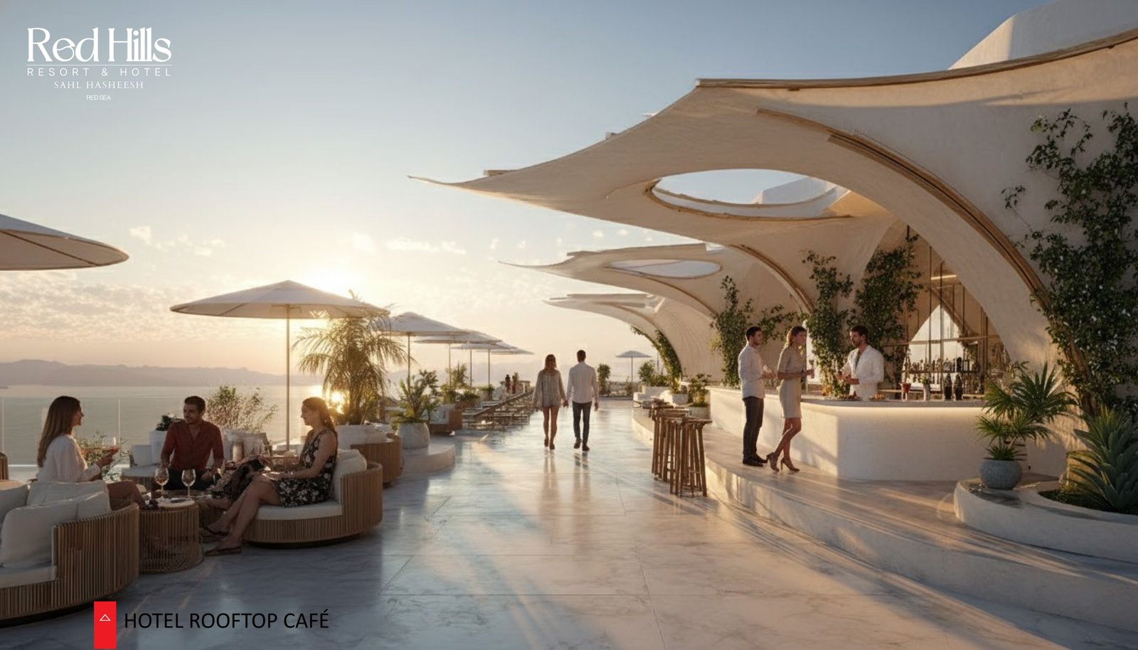 Red Hills Sahl Hasheesh luxury residential resort with modern apartments, swimming pools, and landscaped gardens